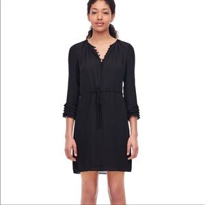 Rebecca Taylor Black Silk Tie-Waist Mini Dress size 6